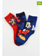 Skarpetki damskie - Disney Mickey Mouse Skarpety (3 pary) "Myszka Miki" w kolorze czerwono-granatowym - miniaturka - grafika 1