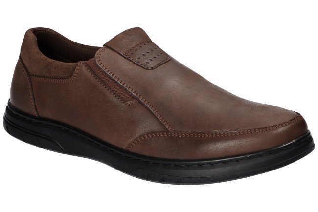 AMERICAN CLUB CY139 ELEGANCKIE MODNE PÓŁBUTY STYLOWE WSUWANE BUTY SKÓRZANE MĘSKIE CO 44