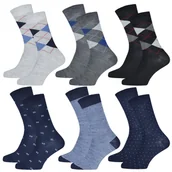 Skarpetki męskie - Skarpety męskie bawełniane zestaw 6 par skarpety meskie eleganckie 43/46 - miniaturka - grafika 1