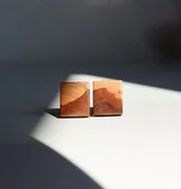 Spinki do mankietów i krawatów - Drewniane spinki do mankietów - miniaturka - grafika 1