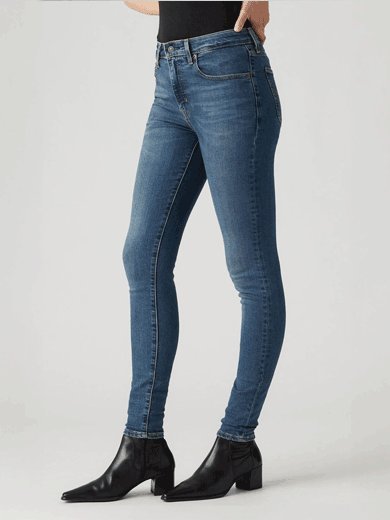 jeansy damskie levis 18882 0594 - 721 high skinny niebieski wave dark