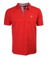 Koszulki męskie - POLO koszulka męska bawełniana gładka CZERWONY M - miniaturka - grafika 1