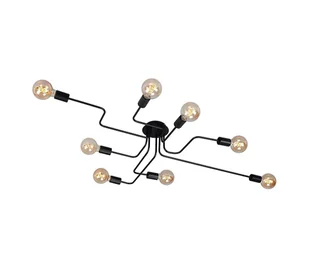 Briloner 2888-085 - Żyrandol natynkowy FARETTO 8xE27/60W/230V czarne - Lampy sufitowe - miniaturka - grafika 1