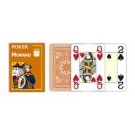Zestawy do pokera - Modiano Modiano 4 rogi 100% karty plastikowe - brązowe - miniaturka - grafika 1