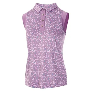 Island Green Golf damskie oddychające szybkoschnące odprowadzające wilgoć koszulki polo, fioletowe/białe, XL, 2231 - Fioletowy/Biały, XL - Swetry damskie - miniaturka - grafika 1