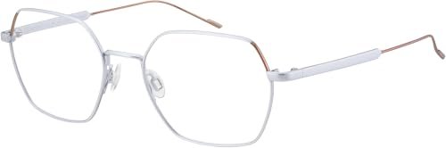 AD LIB Oprawka okularów (model AB3602) dla kobiet, sześciokątna, wykonana z tytanu (w zestawie etui na okulary)