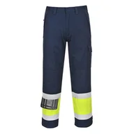 Odzież robocza - PORTWEST MV26 SPODNIE OSTRZEGAWCZE MODAFLAME; ŻÓŁTY/GRANATOWY - miniaturka - grafika 1