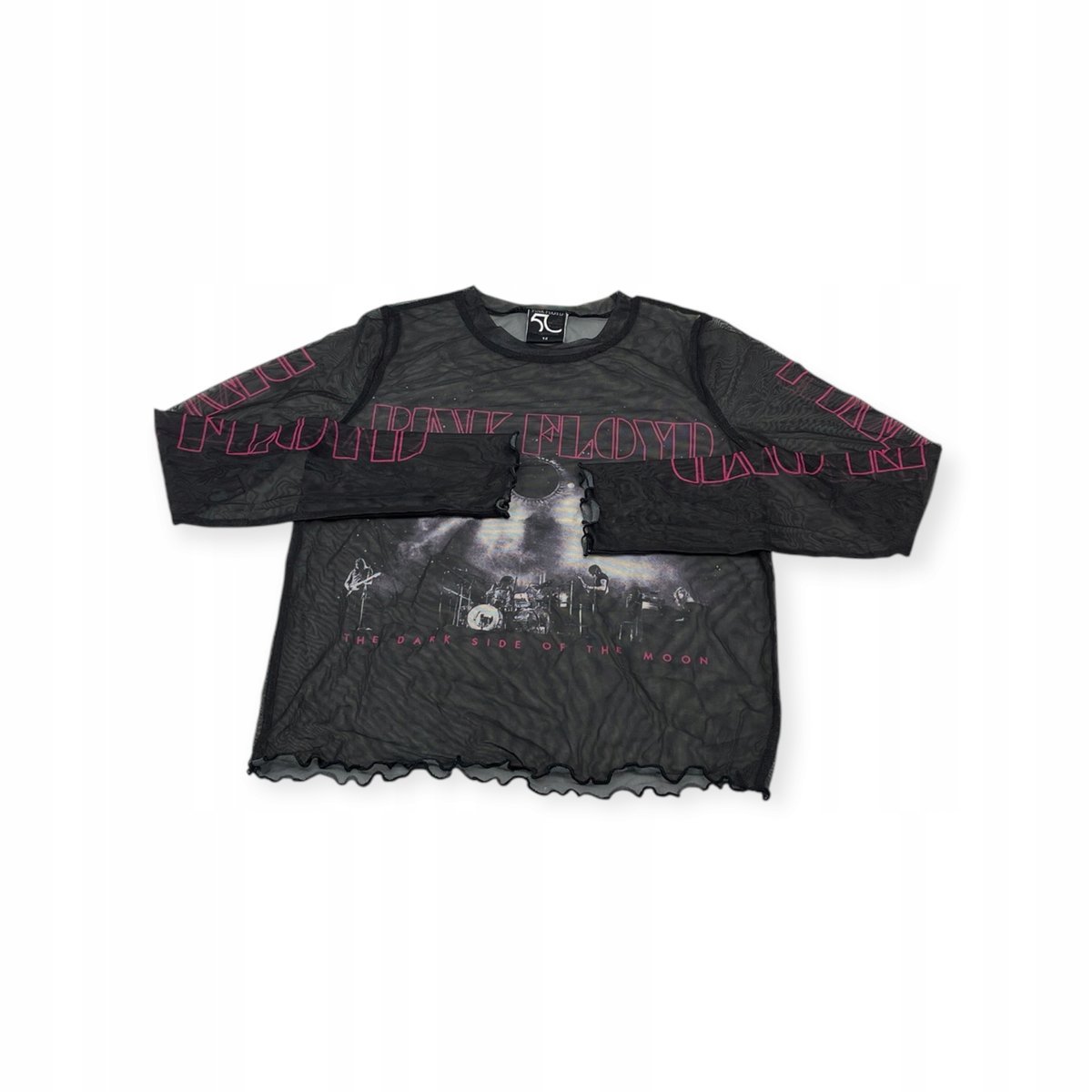 Bluzka dziewczęca na długi rękaw prześwitująca Pink Floyd 12lat