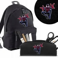 Plecaki - Piórnik+plecak Spiderman 004 Czarny Do Szkoły - miniaturka - grafika 1