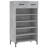 Szafki na buty - vidaXL Szafka na buty betonowa szara 60x35x105 cm materiał drewnopochodny - miniaturka - grafika 1