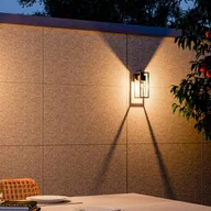 Lampy ścienne - Kinkiet zewnętrzny Calex, oprawa dolna, aluminium, czarny - miniaturka - grafika 1