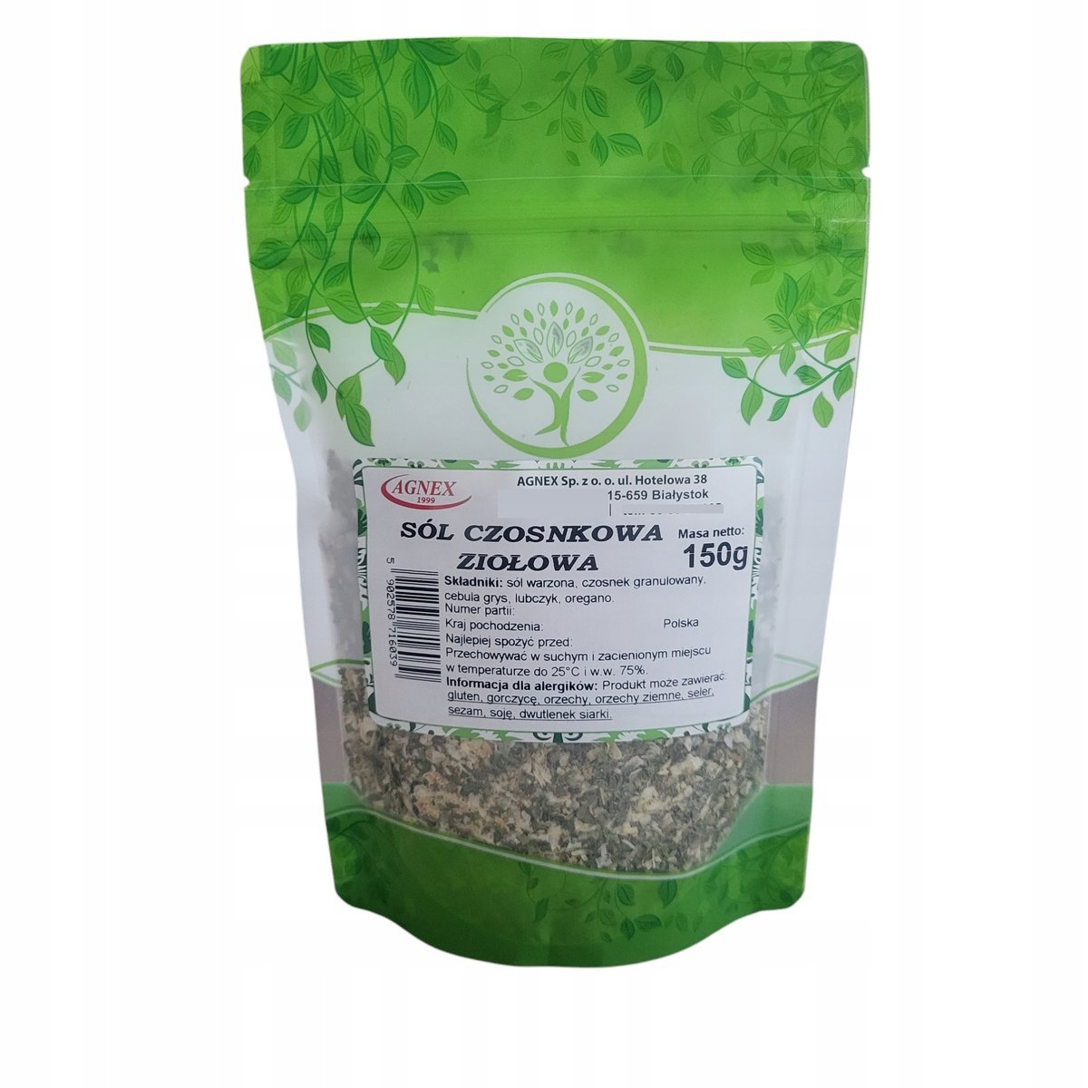 SÓL CZOSNKOWO ZIOŁOWA 150 G Z ZIOŁAMI AROMATYCZNA naturalna czosnek