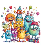 Pasmanteria - Naprasowanka Monster potwór śmieszny zabawny 18 - miniaturka - grafika 1