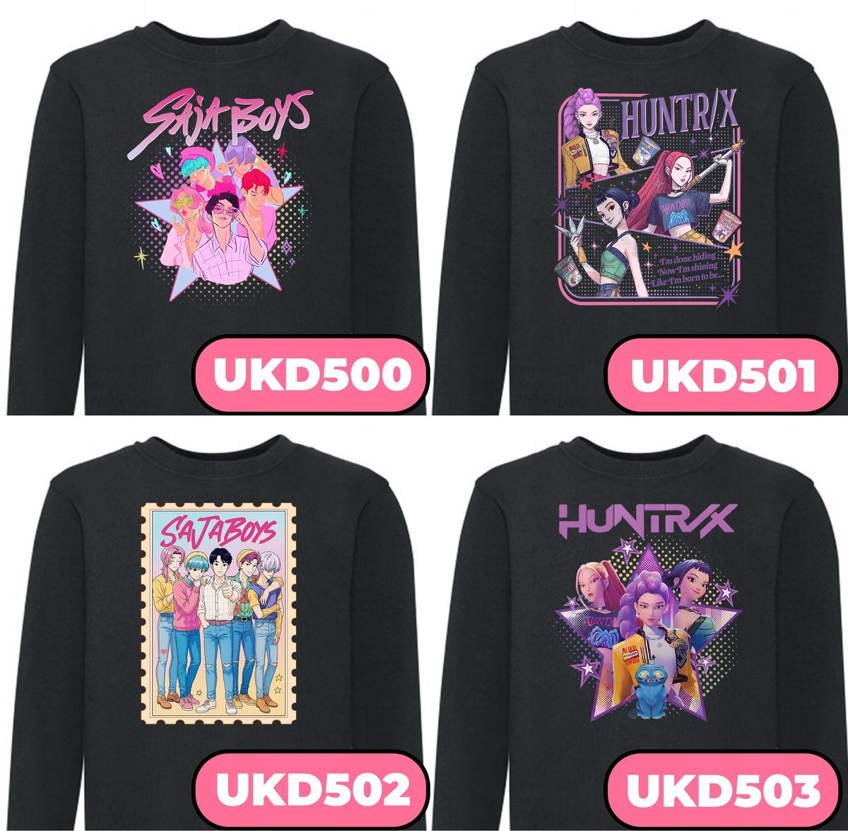Bluza Dziecięca Czarna K POP DEMON HUNTERS K-pop Muzyka Wzory Rozm 164 cm