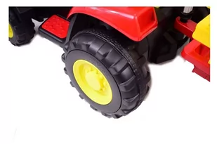 Mega Traktor Na Akumulator Z Przyczepą Czerwony /hl3388 - Pojazdy elektryczne dla dzieci - miniaturka - grafika 10