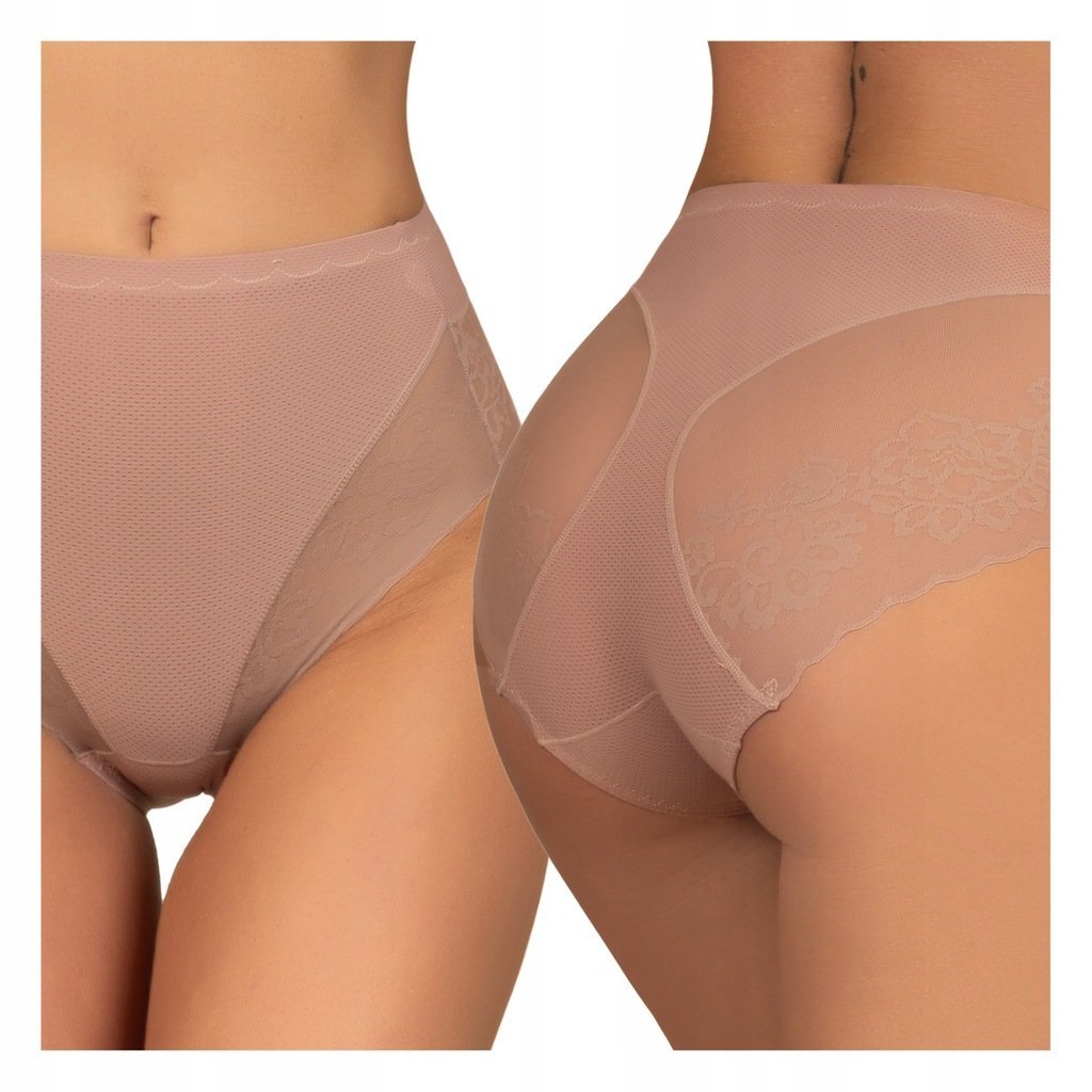 Wyszczuplające majtki MODELUJĄCE korygujące ODDYCHAJĄCE koronkowe