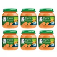 Dania dla dzieci - Gerber Organic Obiadek dynia słodki ziemniak dla niemowląt po 4 miesiącu Zestaw 6 x 125 g Bio - miniaturka - grafika 1