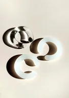 Kolczyki - Minimalistyczna szklana nausznica Circle - miniaturka - grafika 1