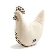 Poduszki do karmienia - La Millou - Poduszka Kura Babci Dany Velvet Bawełna LEOPARD CREAM by Magdalena Lamparska - miniaturka - grafika 1