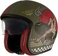 Kaski motocyklowe - Kask motocyklowy Premier Vintage Evo Pin Up Military Mat, Khaki, S - miniaturka - grafika 1