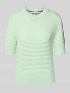 Swetry damskie - Sweter szydełkowy o kroju regular fit z mieszanki bawełny - miniaturka - grafika 1
