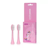 Końcówki do szczoteczek elektrycznych - SMILESONIC KIDS Unicorn Pink 2szt. - końcówki do szczoteczki sonicznej dla dzieci SmileSonic KIDS - miniaturka - grafika 1