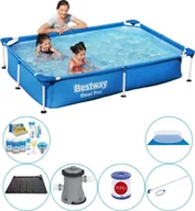 Baseny ogrodowe - Bestway Steel Pro 221x150x43 cm Prostokątny - 7-częściowy - Zestaw basenowy - miniaturka - grafika 1