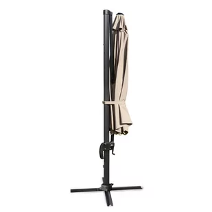 Parasol ogrodowy Roma 350 cm Grey / Ecru z podstawą - Parasole ogrodowe - miniaturka - grafika 2