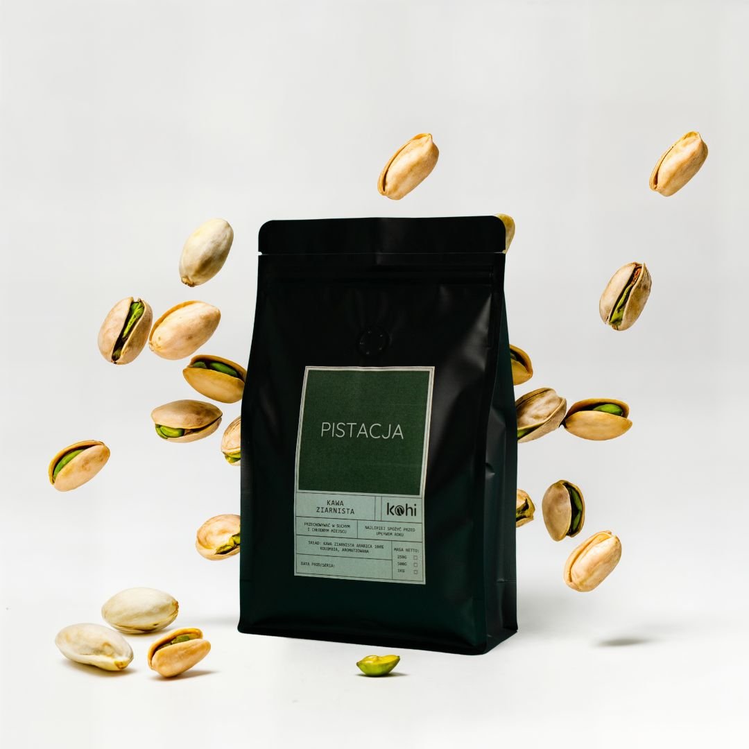 Kawa Smakowa Ziarnista Pistacja 1kg Kohi Pistacjowa