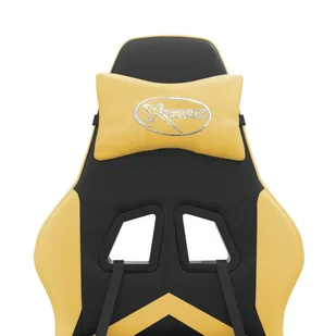 Lumarko Fotel gamingowy, czarno-złoty, sztuczna skóra - Fotele gamingowe - miniaturka - grafika 10