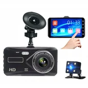 Wideorejestratory - Kamera samochodowa REVENTO GT300 Wideorejestrator z kamerą cofania - miniaturka - grafika 1