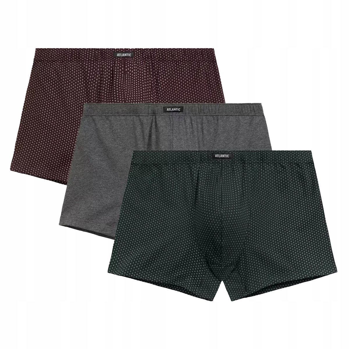 BOKSERKI MĘSKIE bawełniane dopasowane 3MH-218 wygodne Atlantic *XL