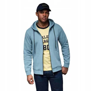 Rozpinana bluza dresowa męska hoodie jasnoniebieska OM-SSZP-0213 V4 r. XXL - Bluzy męskie - miniaturka - grafika 1