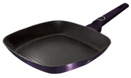 Patelnie - Fioletowa aluminiowa patelnia grillowa C9-M01 - miniaturka - grafika 1