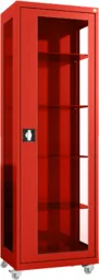 MDB/1k.3020 mobilna szafa lekarska 1-skrzydłowa 1-komorowa czerwona na kołach - Meble i wyposażenie gabinetów medycznych - miniaturka - grafika 1