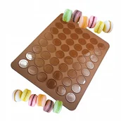 Formy do ciast - FORMA SILIKONOWA mata do makaroników DO PIECZENIA CIASTKA szary 48 oczek - miniaturka - grafika 1