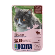 Mokra karma dla kotów - BOZITA Kawałki w galarecie z łosiem 85g - miniaturka - grafika 1