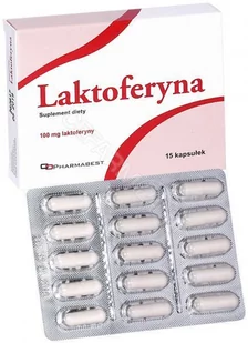 PHARMABEST Laktoferyna 100 mg x 15 kaps - Przeziębienie i grypa - miniaturka - grafika 1