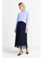 Spódnice - Rich & Royal Spódnica plisowana w kolorze granatowym - miniaturka - grafika 1