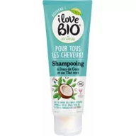 Szampony do włosów - I love Bio Organiczny szampon do wszystkich typów włosów Woda kokosowa i zielona herbata 200 ml - miniaturka - grafika 1