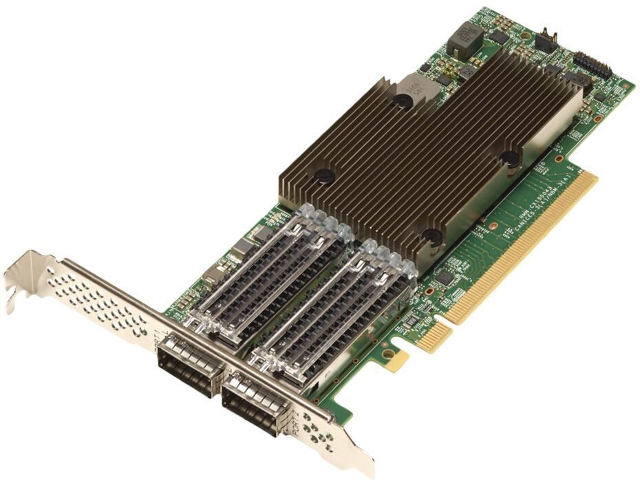 Karta sieciowa Broadcom - Adapter sieciowy - PCIe 4.0 x16 Low-Profile - 100 Gigabit QSFP56 x 2 - do ThinkAgile VX2330 Appliance, VX3330 Appliance, VX3530-G Appliance, VX7330-N Appliance 4XC7A08297