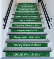 Pomoce naukowe - Naklejki na schody: Szkolne rady i zasady - miniaturka - grafika 1