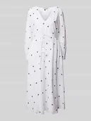 Sukienki - Sukienka midi z dekoltem w serek - miniaturka - grafika 1