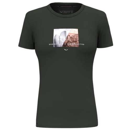 SALEWA Pure Design Dry T-shirt męski, Zielona, XS