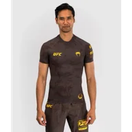 Kimona, stroje i obuwie - UFC Venum Rashguard Krótki Rękaw Fight Week Performance Brown - miniaturka - grafika 1