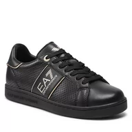 Sneakersy damskie - Emporio Armani Sneakersy EA7 X8X102 XK258 M701 Triple Black/Gold - miniaturka - grafika 1