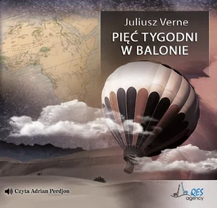 Qes Agency Pięć tygodni w balonie Audiobook Juliusz Verne - Audiobooki - lektury - miniaturka - grafika 1