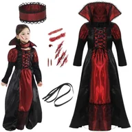 Stroje karnawałowe - Strój Wampirzycy Przebranie Kostium Wampirzyca Drakula Na Halloween 110 116 - miniaturka - grafika 1