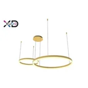 Lampy sufitowe - Żyrandol LED Mundo 40/60cm 36W złoty 3CCT pilot - miniaturka - grafika 1