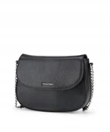Torebki damskie - Torebka Damska Crossbody Listonoszka PUCCINI Z Łańcuszkiem Czarna BML057M-1 - miniaturka - grafika 1